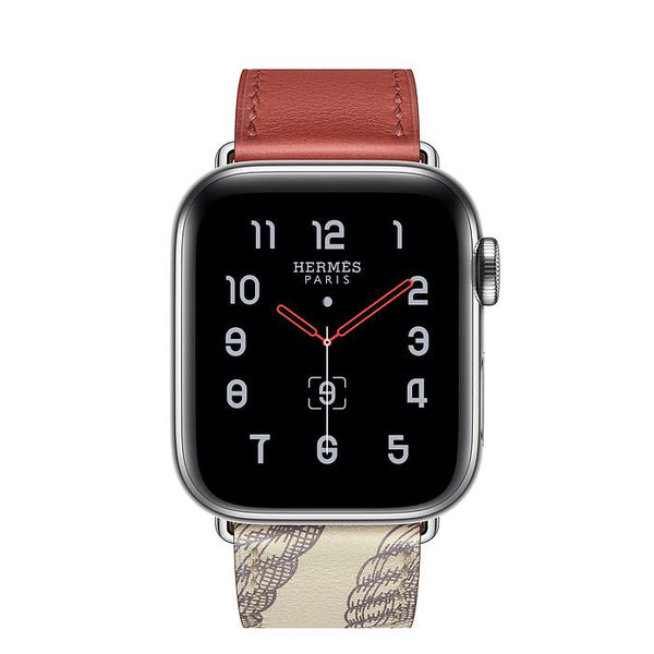 Apple Watch Series 5 - Stainless Steel - Hermes Single Tour - Clove 