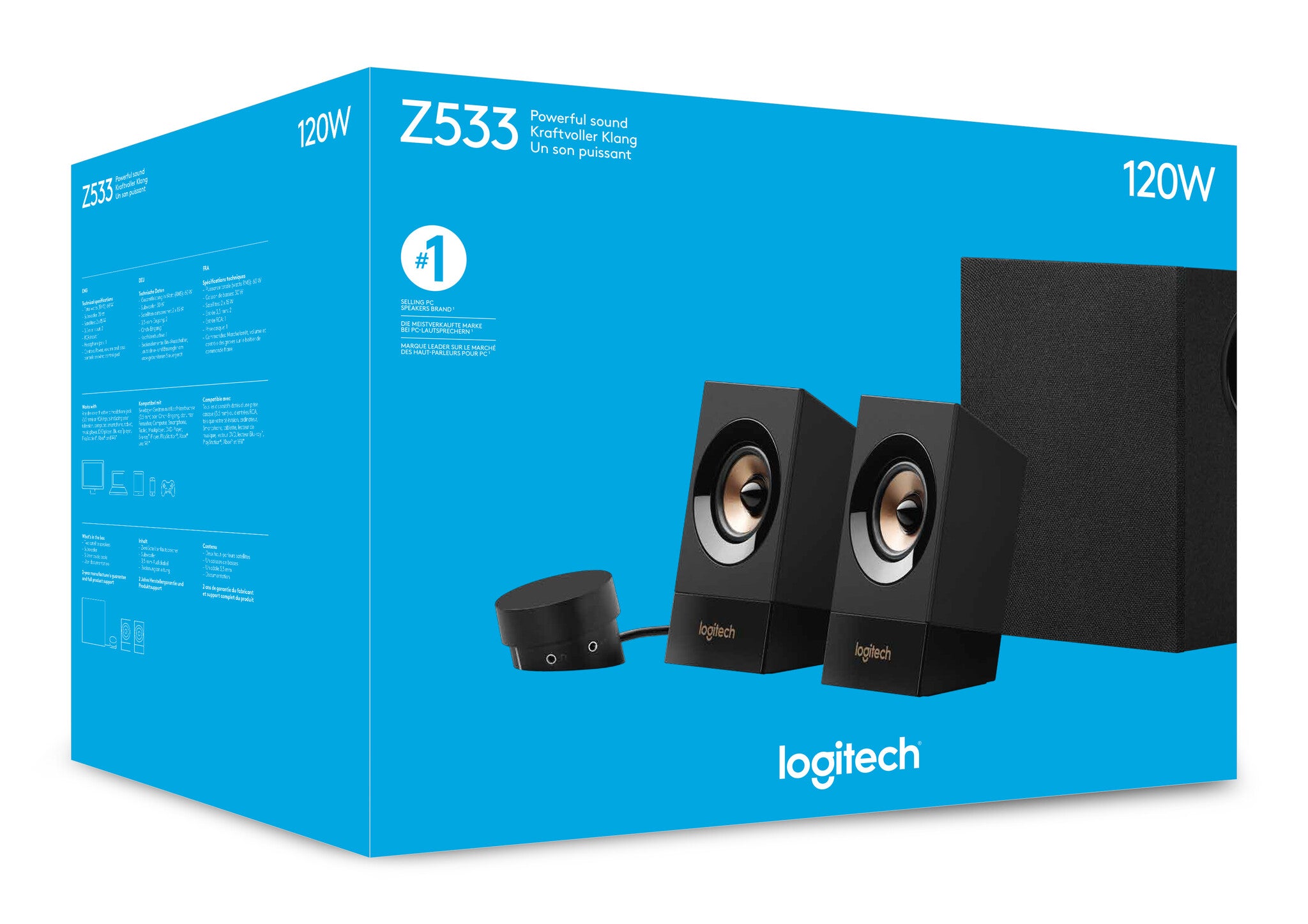 Logitech z533 speaker outlet system with subwoofer