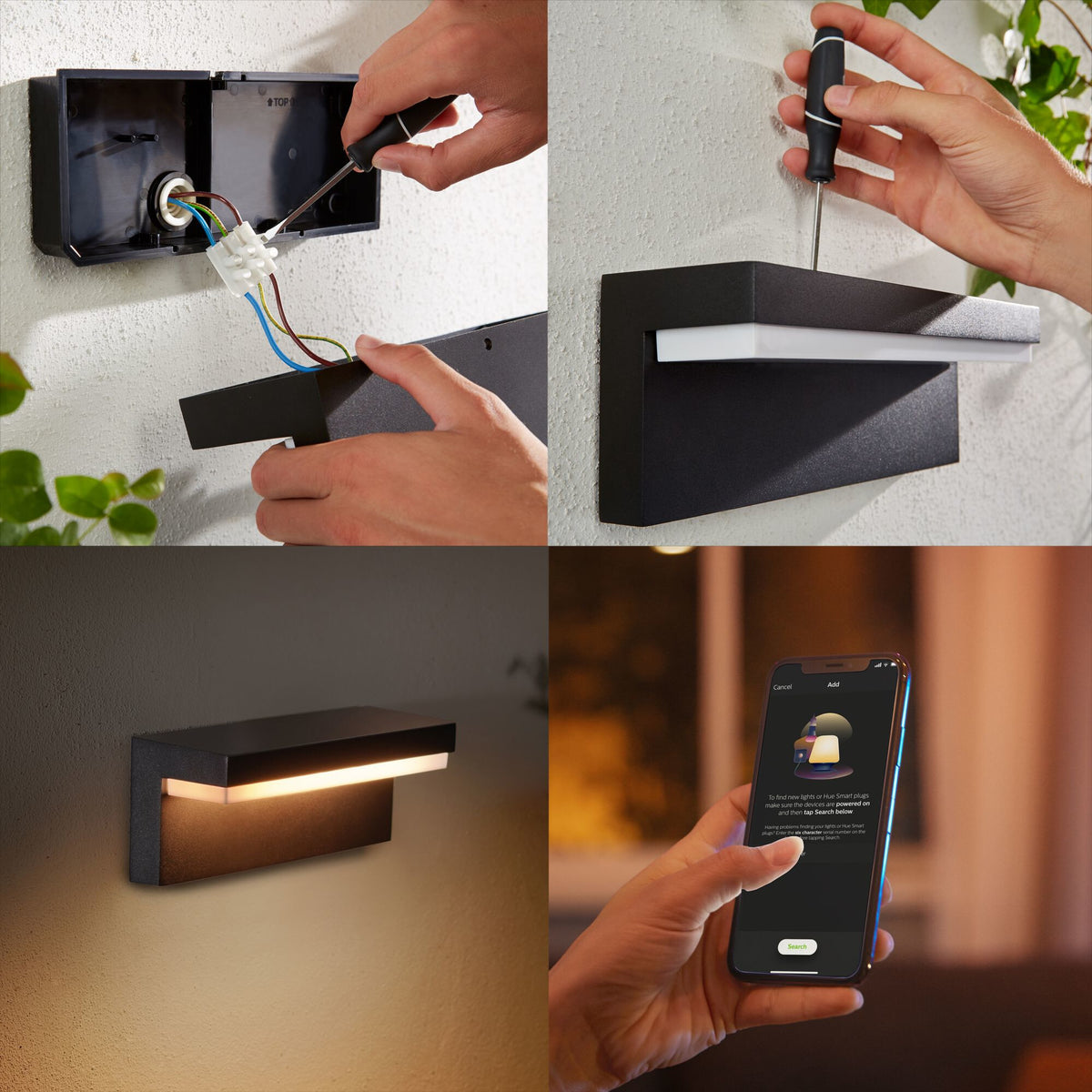 Philips Hue Nyro Outdoor wall light - White and colour ambiance