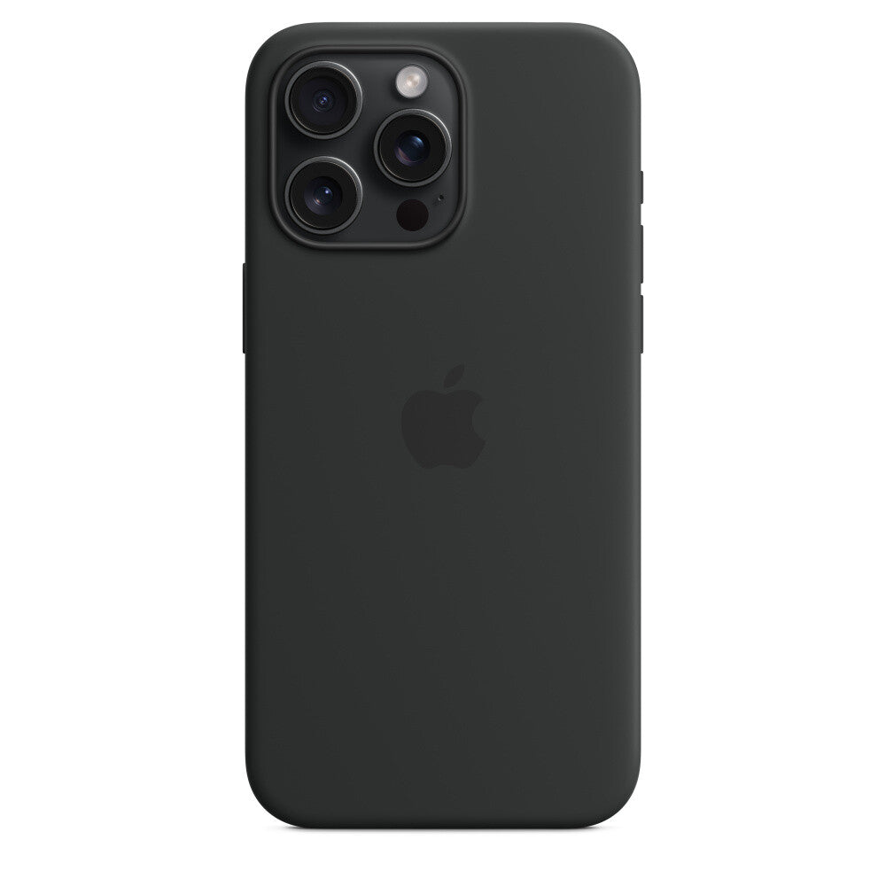 Silicone Case with MagSafe for iPhone 15 Pro Max in Black