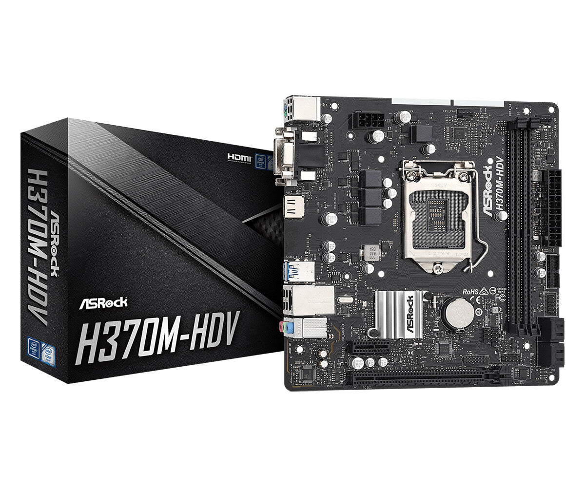 Asrock H370M-HDV ATX motherboard - Intel® H370 LGA 1151