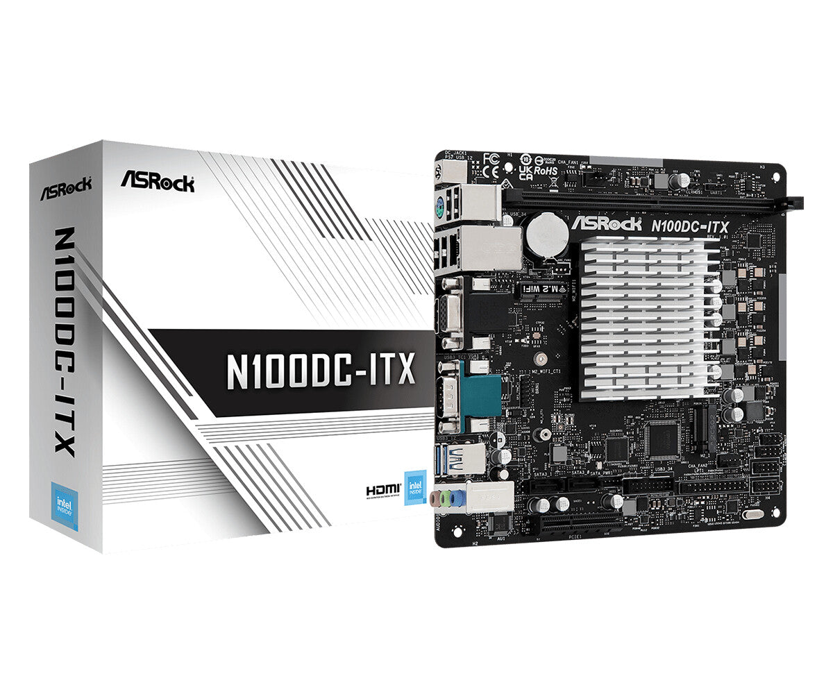 Asrock N100DC-ITX mini ITX motherboard - Integrated CPU