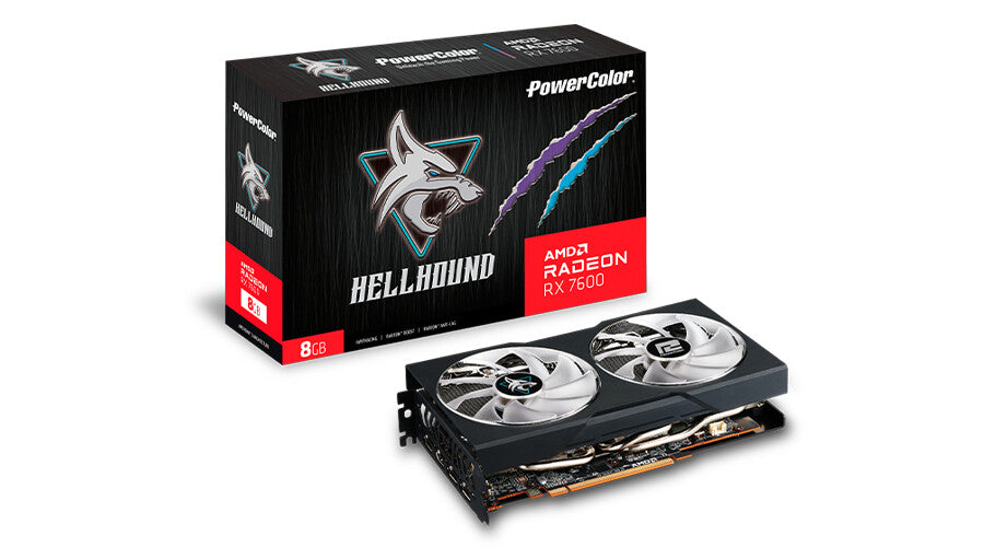 PowerColor Hellhound - AMD 8 GB GDDR6 Radeon RX 7600 graphics card