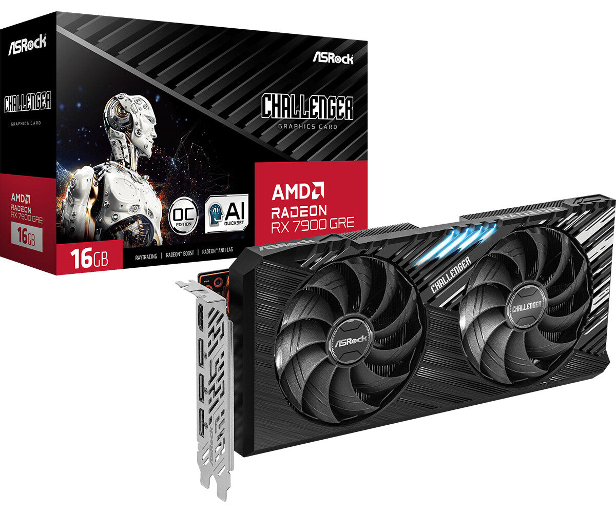 Asrock Challenger - AMD 16 GB GDDR6 Radeon RX 7900 GRE graphics card