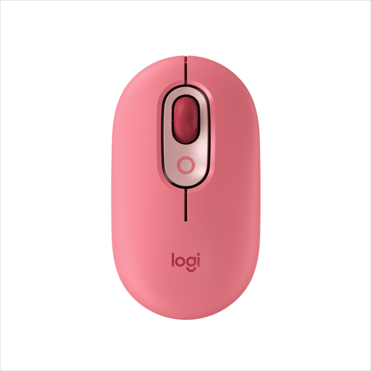 Logitech POP Mouse with emoji in Pink