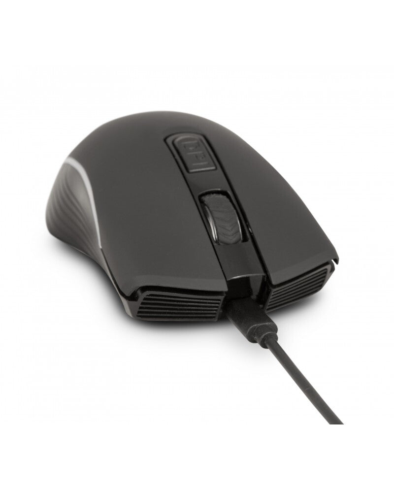 Urban Factory ONLEE -  Ambidextrous RF Wireless + Bluetooth Optical Mouse in Black - 2,400 DPI