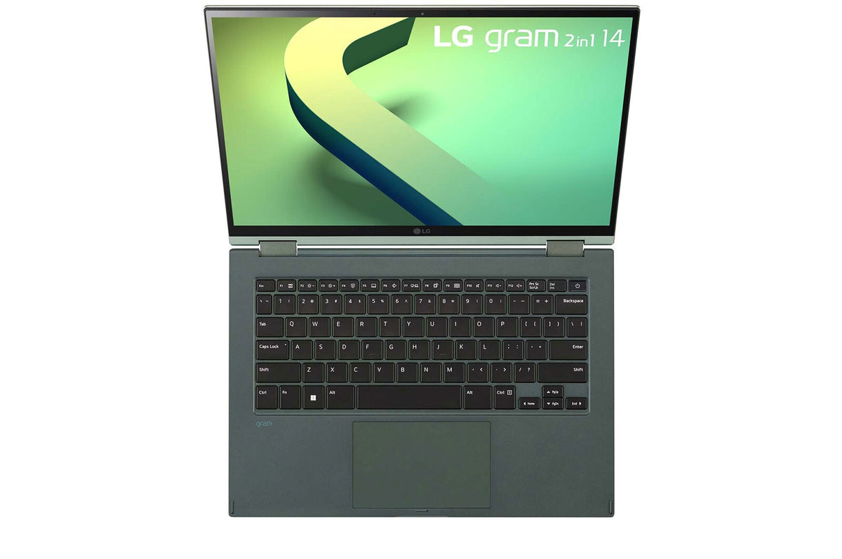 LG Gram 14T90Q Hybrid (2-in-1) - 35.6 cm (14&quot;) - Touchscreen - Intel® Core™ i7-1260P - 16 GB LPDDR5-SDRAM - 1 TB SSD - Wi-Fi 6E - Windows 11 Home - Green