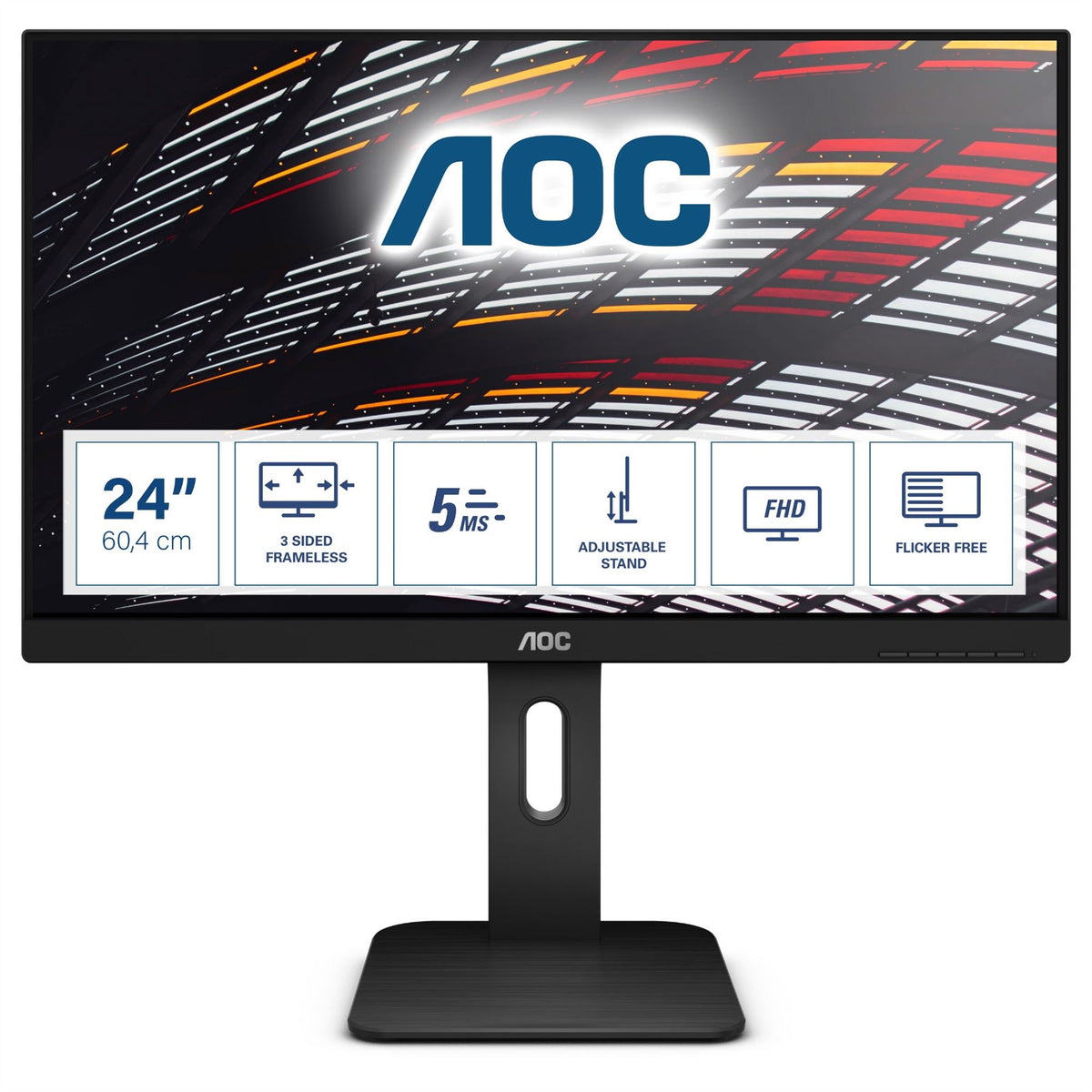 AOC P1 24P1 Computer Monitor 60.5 cm (23.8&quot;) 1920 x 1080 pixels Full HD LED Black