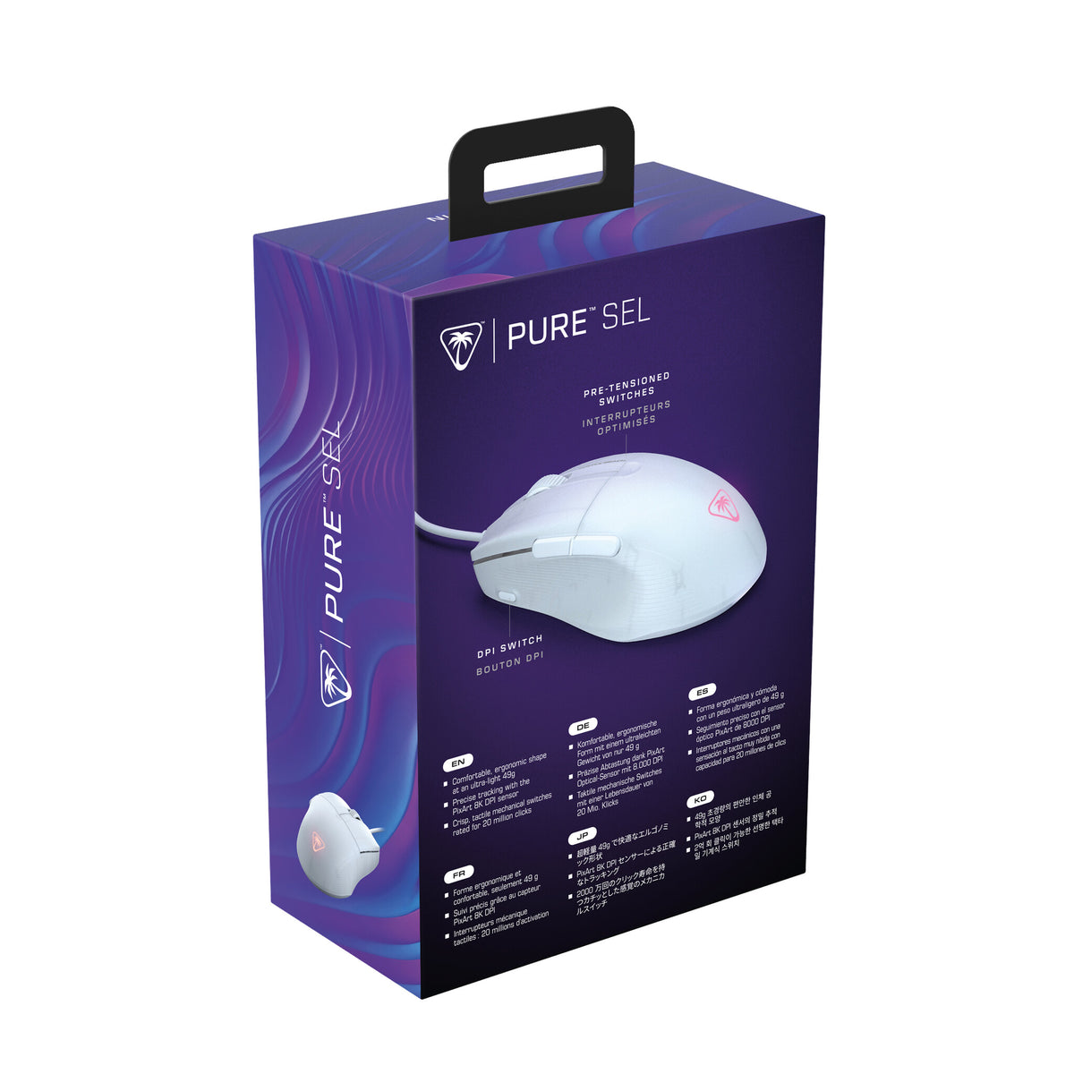 Turtle Beach Pure SEL - Ultra-Light RGB Gaming Mouse in White - 8,000 DPI