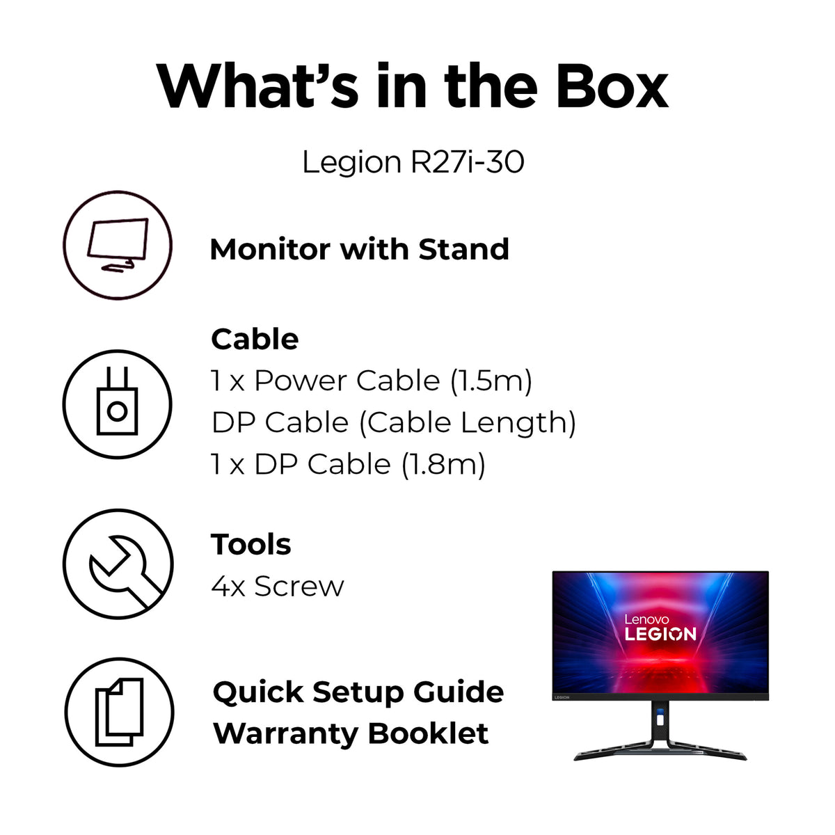 Lenovo Legion R27i-30 - 68.6 cm (27&quot;) - 1920 x 1080 pixels FHD LED Monitor