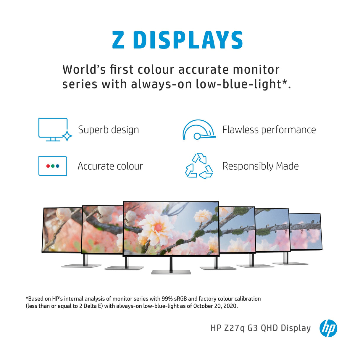 HP Z27q G3 QHD - 68.6 cm (27&quot;) - 2560 x 1440 pixels QHD Monitor