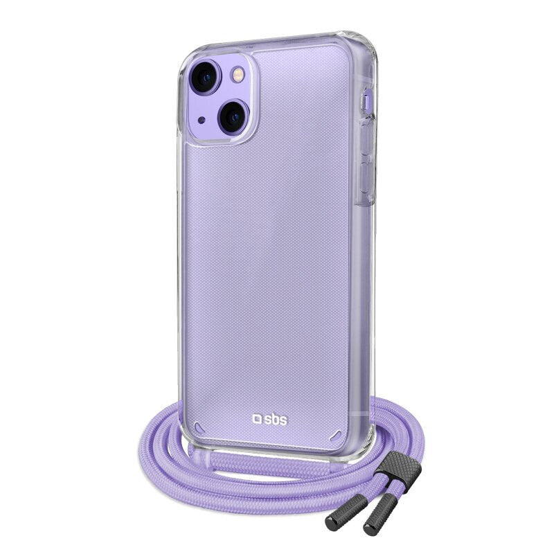 SBS Necklace mobile phone case for iPhone 13 in Lilac / Transparent