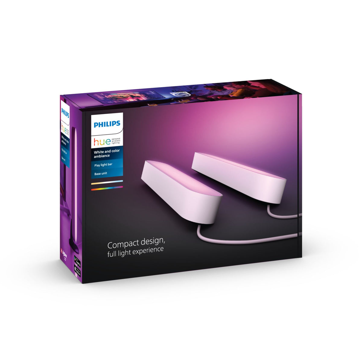Philips Hue Play light bar in White - White and colour ambience (Pack of 2)