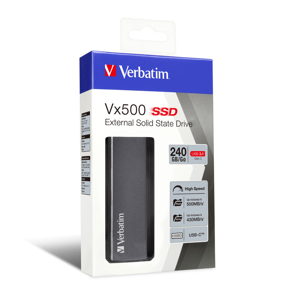 Verbatim Vx500 - USB 3.1 Gen 2 External SSD - 240 GB
