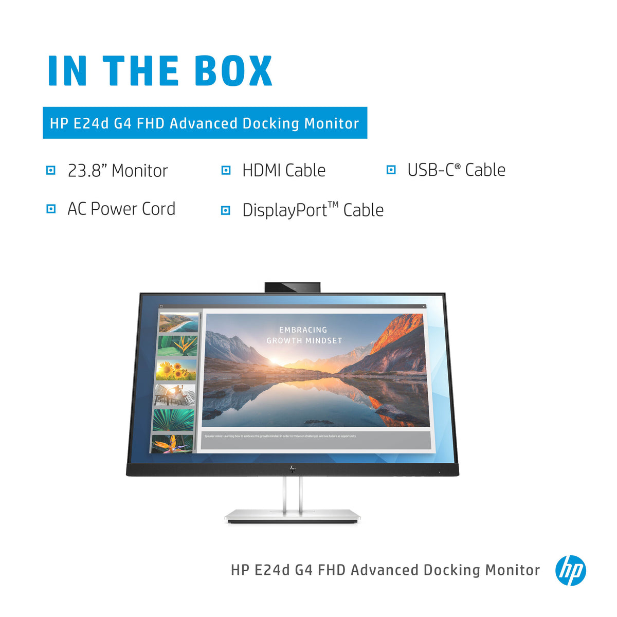 HP E24D G4 - 60.5 cm (23.8&quot;) - 1920 x 1080 pixels Full HD LED Monitor