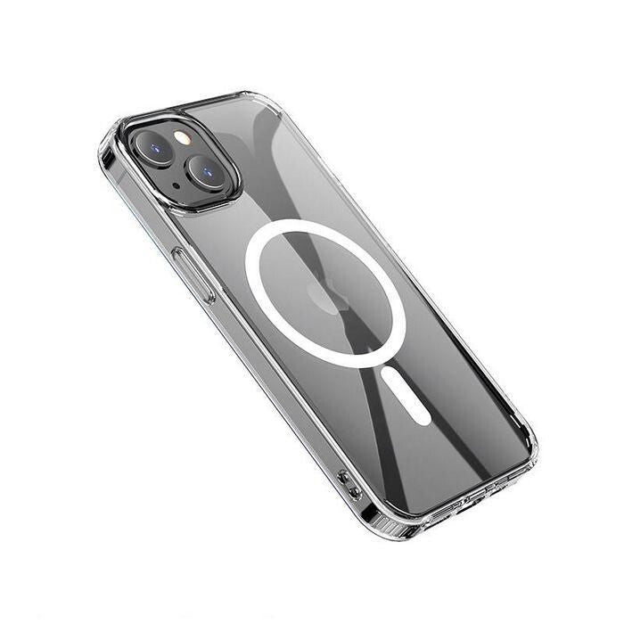 eSTUFF BERLIN Magnetic Hybrid mobile phone case for iPhone 13 Mini in Transparent
