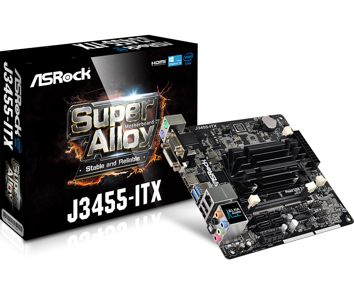 Asrock J3455-ITX mini ITX motherboard - CPU Integrated