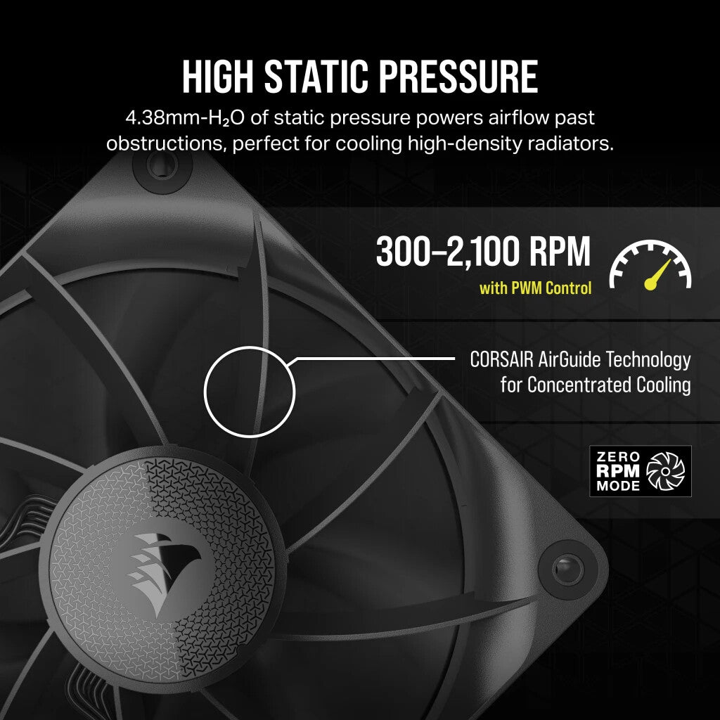 Corsair iCUE LINK RX120 - Computer Case Fan in Black - 120mm
