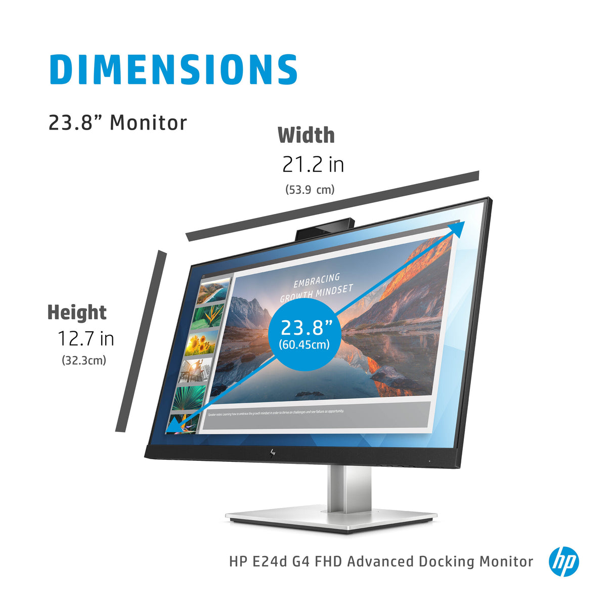 HP E24D G4 - 60.5 cm (23.8&quot;) - 1920 x 1080 pixels Full HD LED Monitor