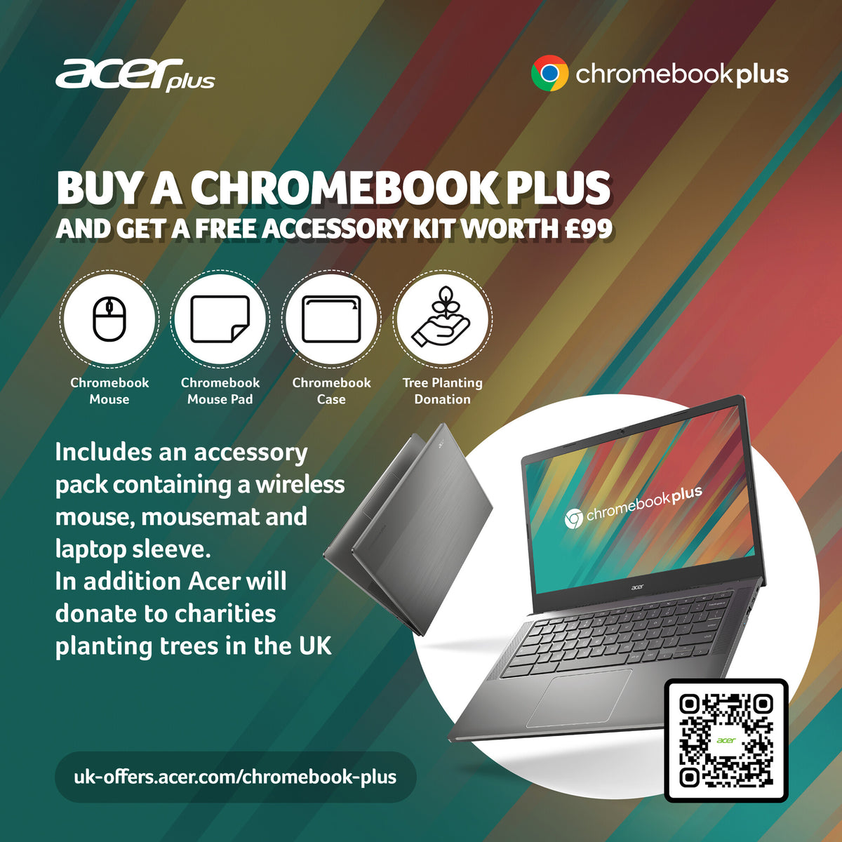 Acer Chromebook Plus 514 - 35.6 cm (14&quot;) - AMD Ryzen 5 7520C - 8 GB LPDDR5x-SDRAM - 256 GB SSD - Wi-Fi 6 - ChromeOS - Grey