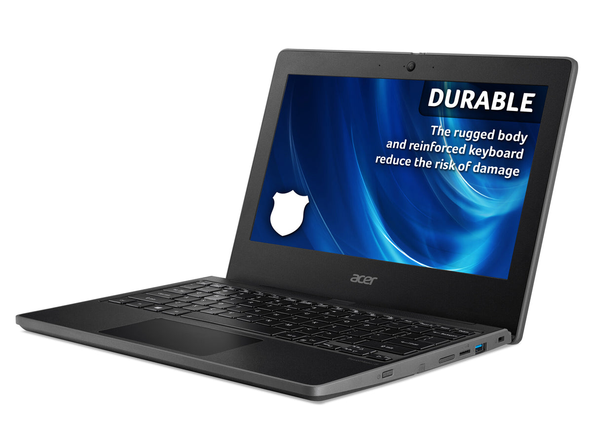 Acer TravelMate B311-32 Laptop - 29.5 cm (11.6&quot;) - Intel® Celeron® N5100 - 4 GB RAM - 128GB eMMC - Wi-Fi 6 - Windows 11 Pro Education - Black