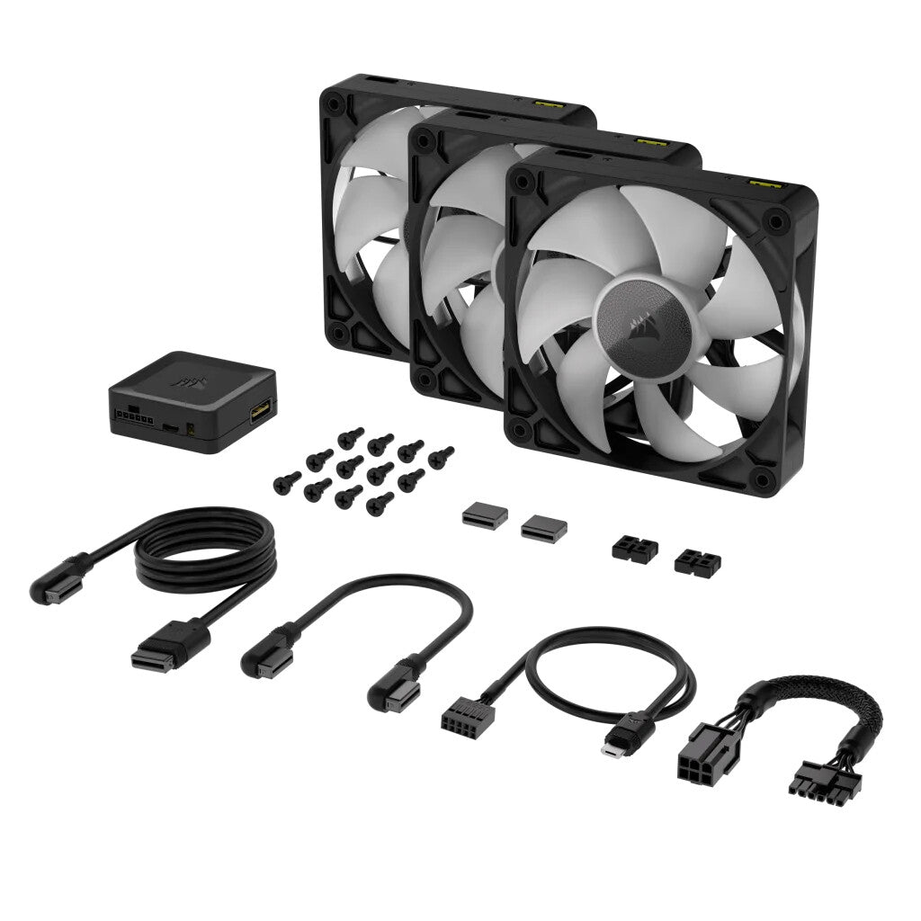 Corsair iCUE LINK RX120 RGB - Computer Case Fan in Black - 120mm (Pack of 3)