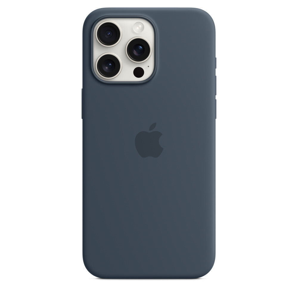Silicone Case with MagSafe for iPhone 15 Pro Max in Storm Blue