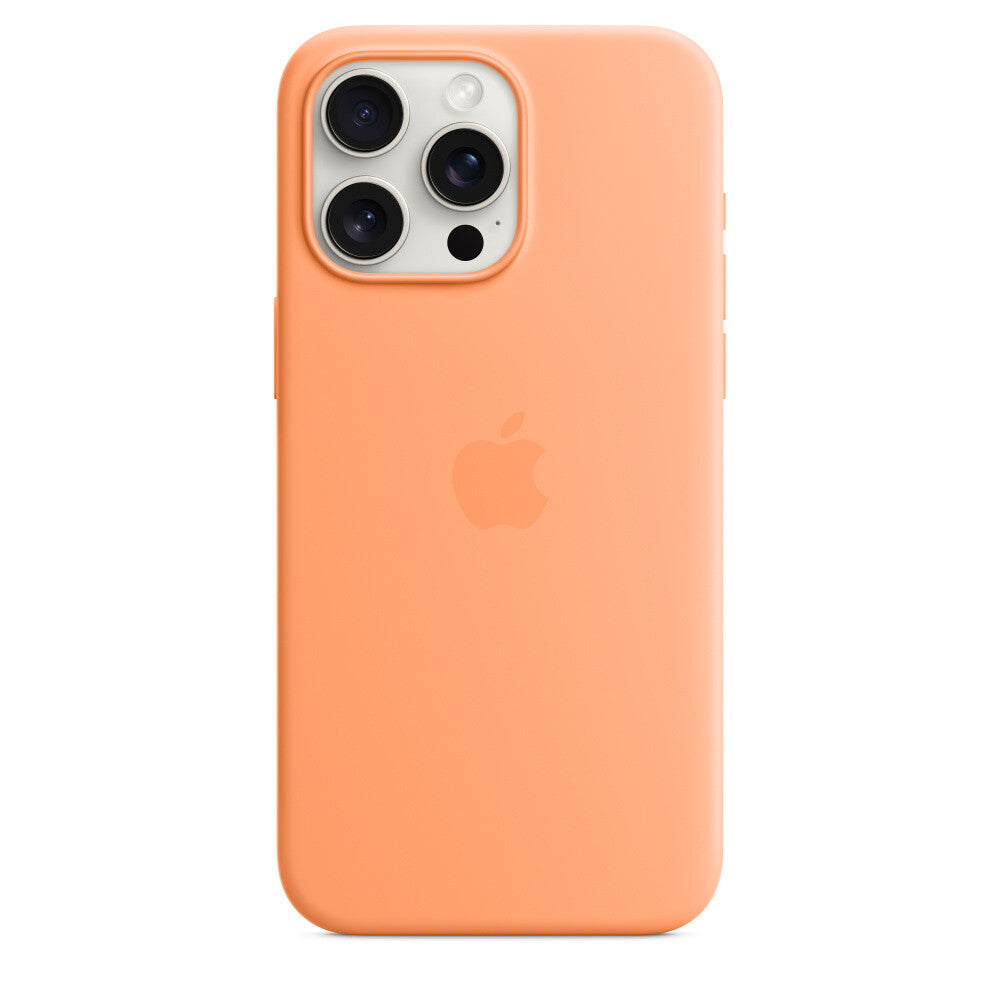 Apple mobile phone case with MagSafe for iPhone 15 Pro Max in Orange Sorbet