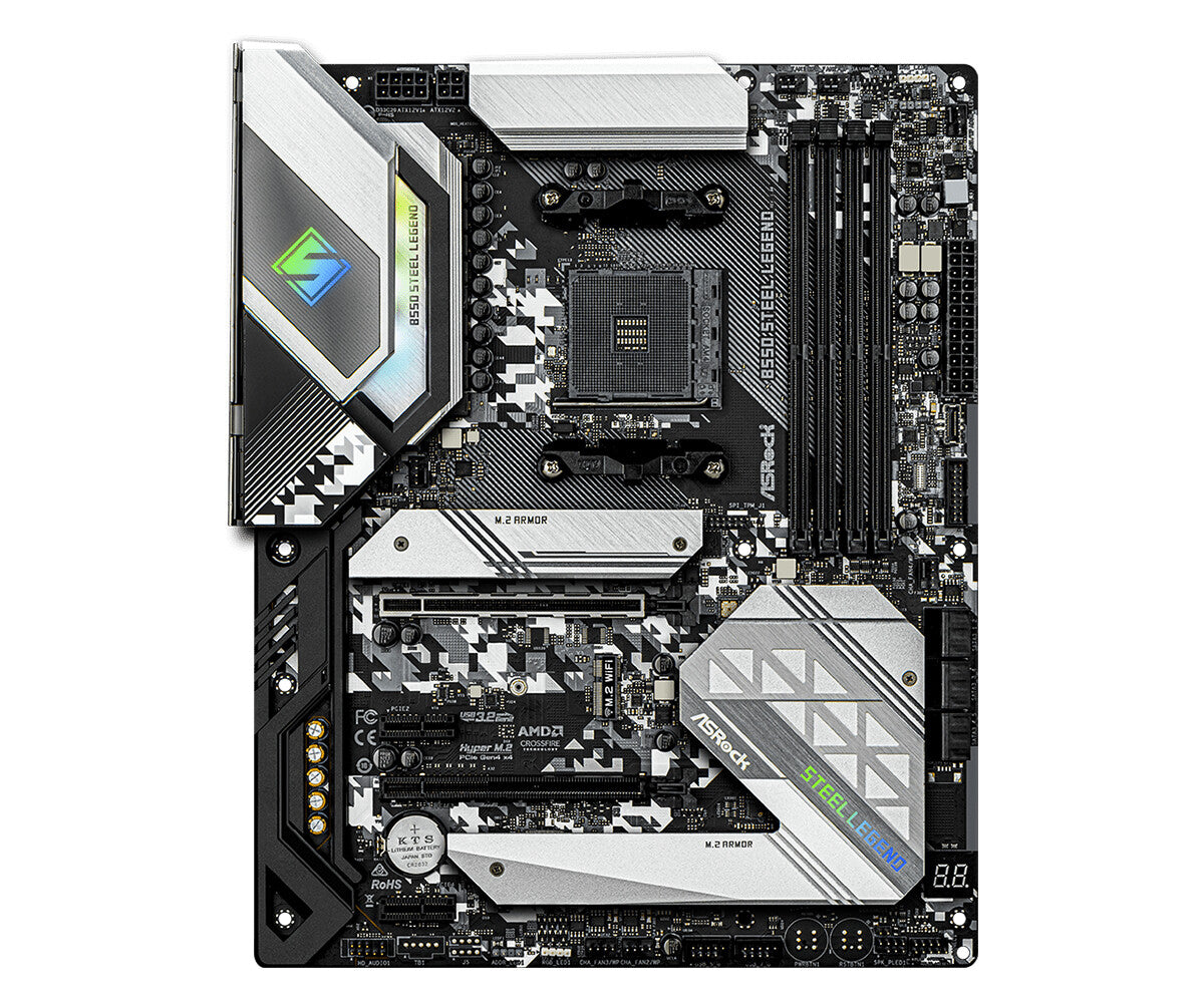 Asrock B550 Steel Legend ATX motherboard - AMD B550 Socket AM4