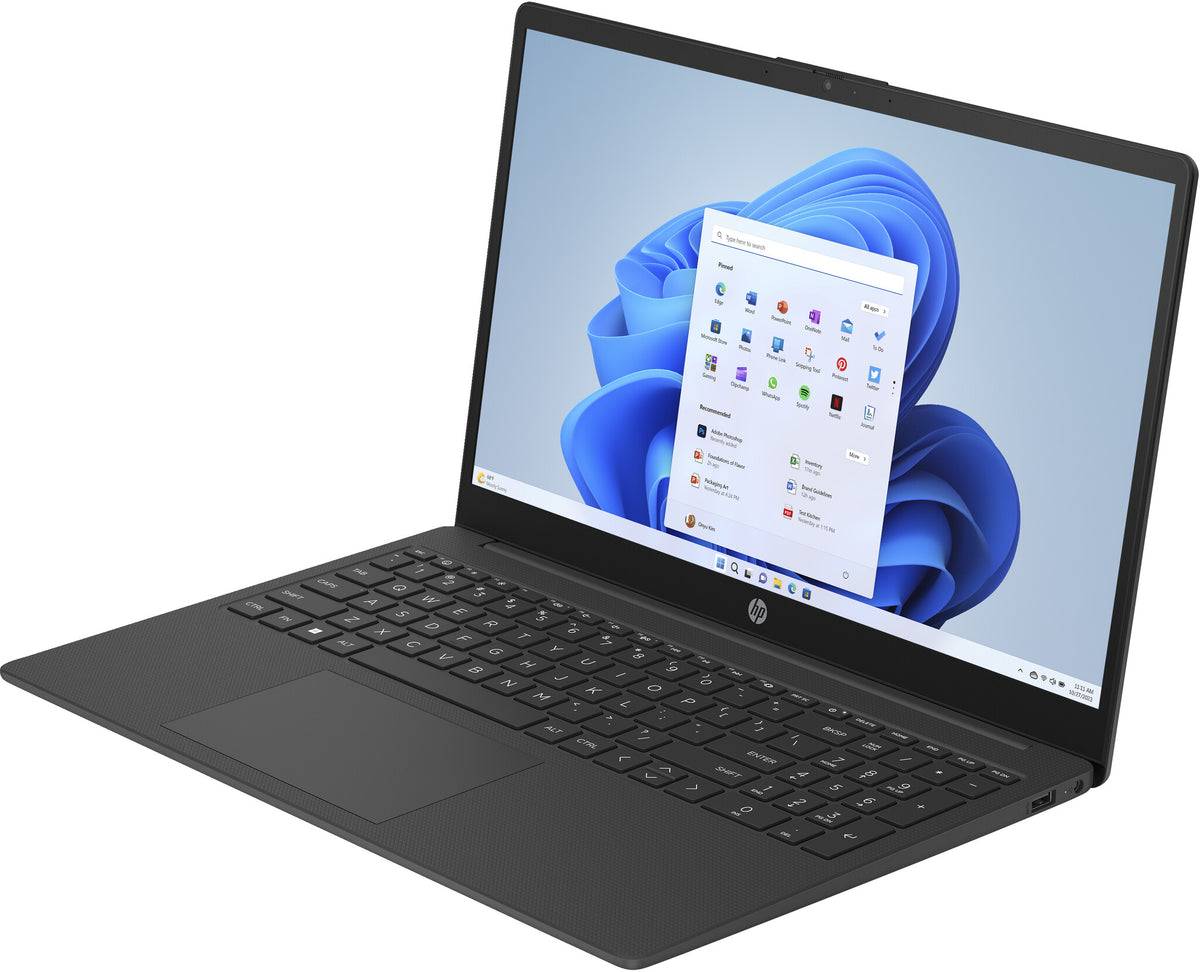 HP 15-FC0018NA Laptop - 39.6 cm (15.6&quot;) - AMD Ryzen™ 3 7320U - 4 GB LPDDR5-SDRAM - 128 GB SSD - Wi-Fi 6 - Windows 11 Home in S mode - Black