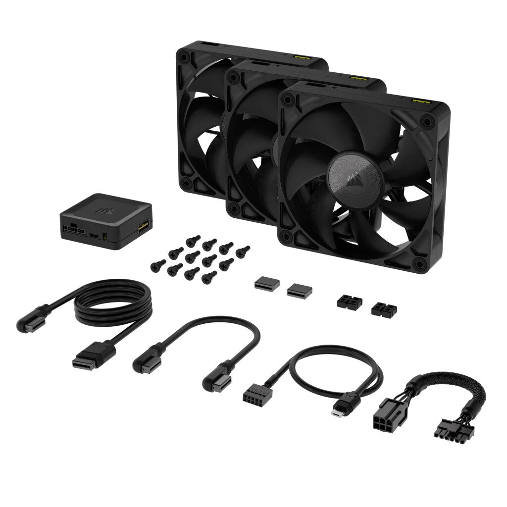 Corsair iCUE LINK RX120 - Computer Case Fan in Black - 120mm (Pack of 3)
