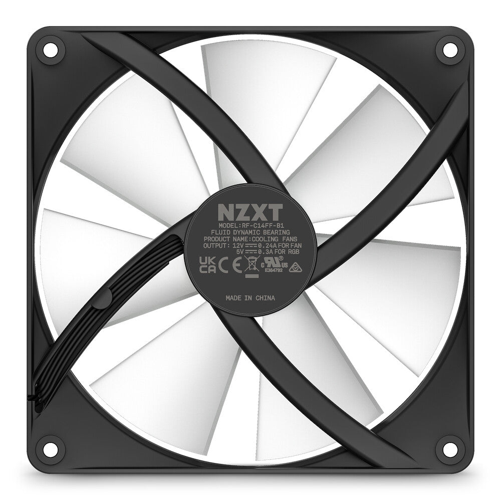NZXT F140 RGB Core - Computer Case Fan in Black - 140mm