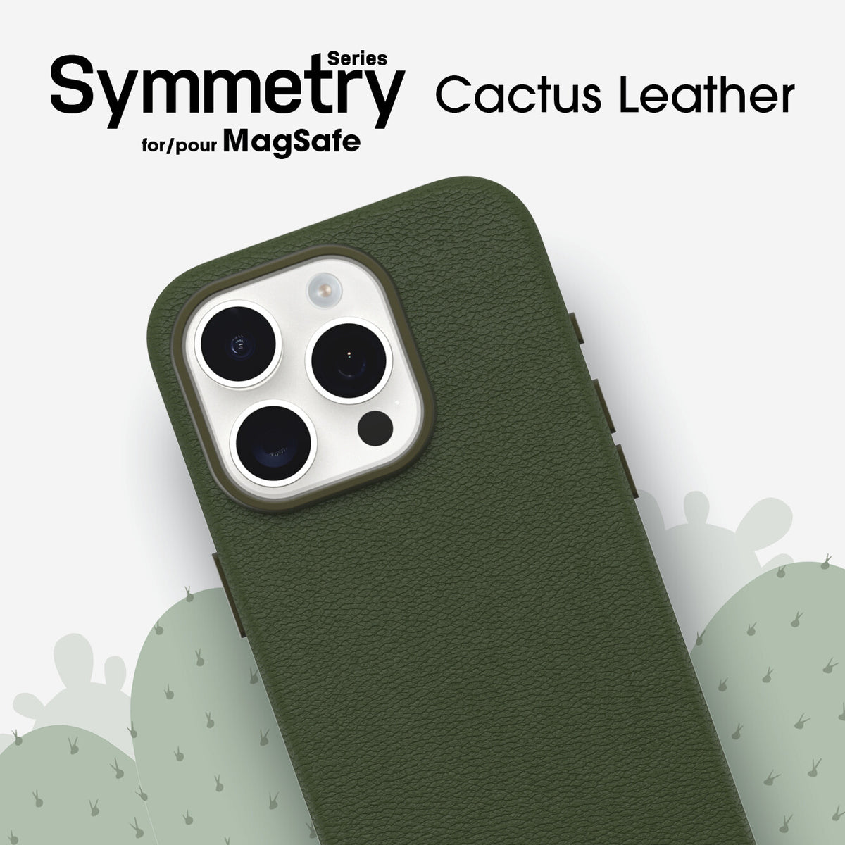 OtterBox Symmetry Cactus with MagSafe for iPhone 15 Pro in Cactus Grove