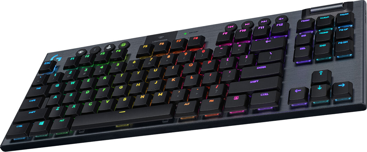 Logitech G - G915 TKL LIGHTSPEED RGB - RF Wireless + Bluetooth RGB Mechanical Gaming Keyboard in Carbon (QWERTY UK)