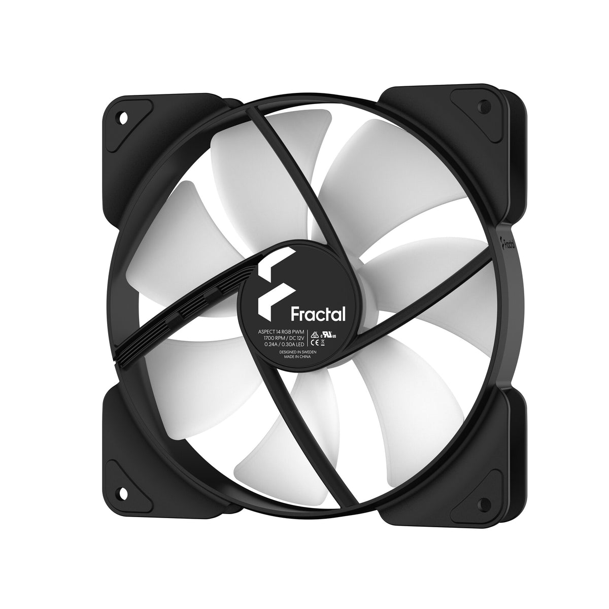 Fractal Design Aspect 14 RGB - PWM Computer Case Fan in Black - 140mm (Pack of 3)