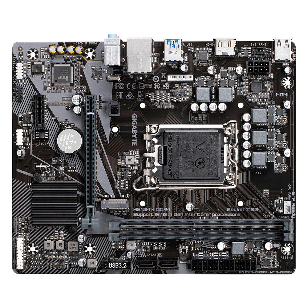 GIGABYTE H610M K ATX motherboard - Intel Z790 LGA 1700