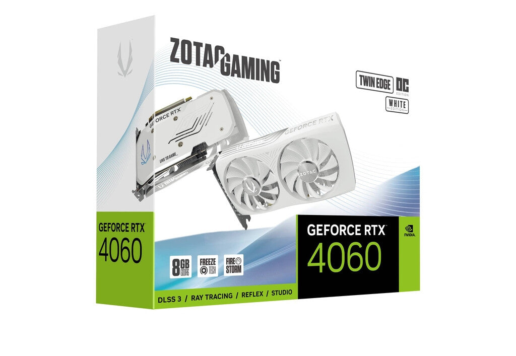 Zotac GAMING Twin Edge OC White Edition - NVIDIA 8 GB GDDR6 GeForce RTX­ 4060 graphics card