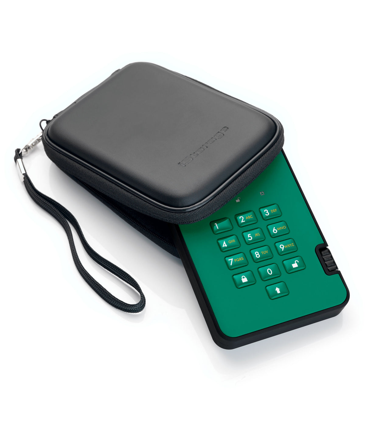 iStorage diskAshur2 - Secure Encrypted External hard drive in Green - 2 TB