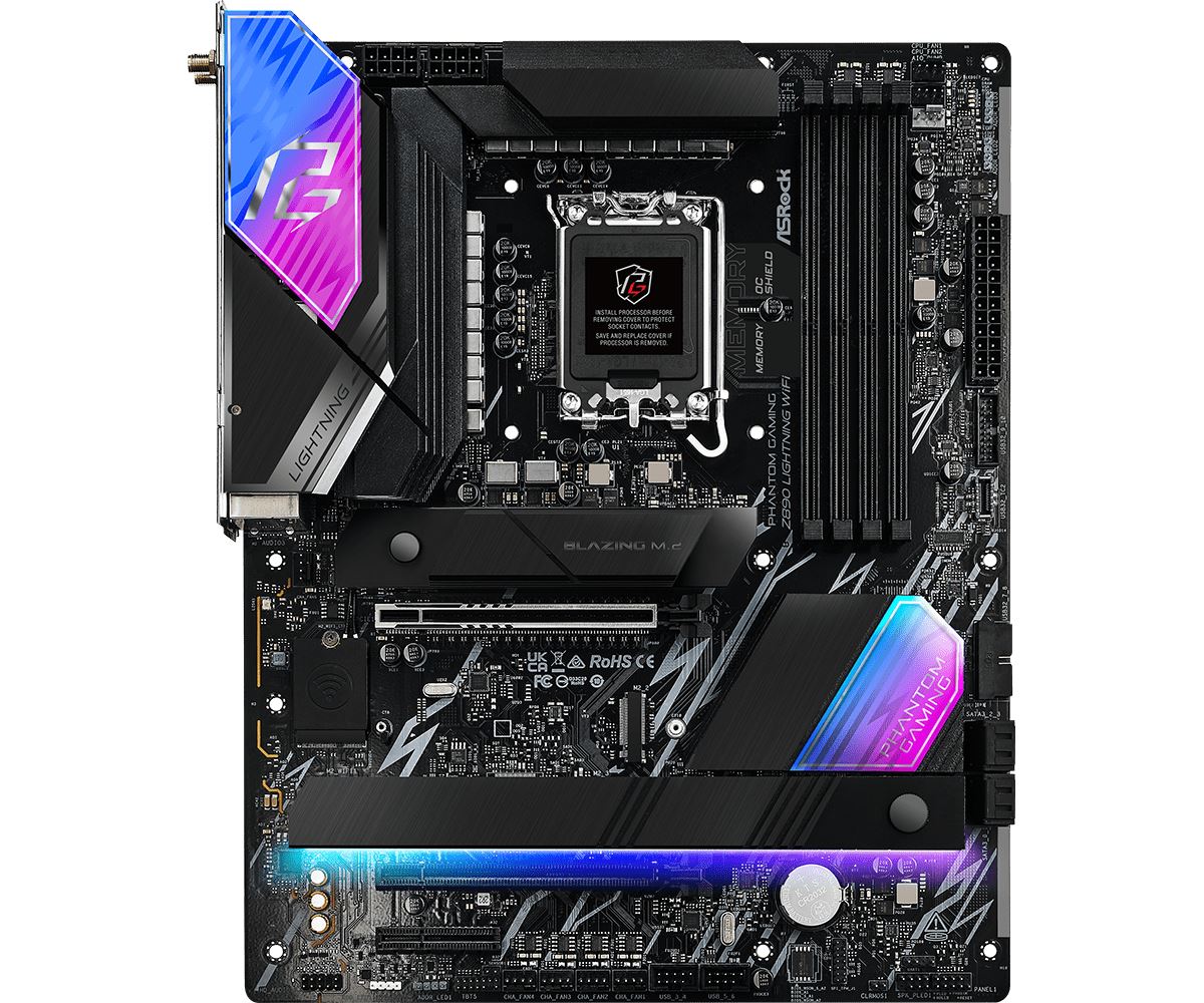 Asrock Z890 Lightning WiFi Intel Z890 LGA 1851 (Socket V1) ATX