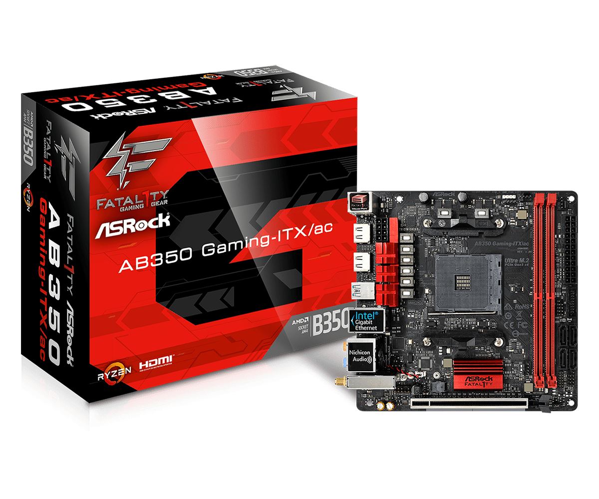 Asrock Fatal1ty AB350 Gaming-ITX/ac AMD B350 Socket AM4 mini ITX