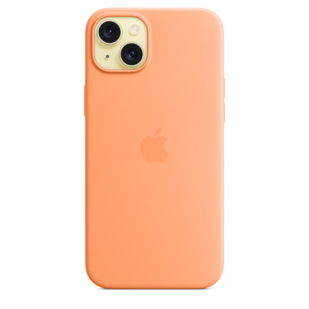 Apple mobile phone case for iPhone 15 Plus in Orange Sorbet