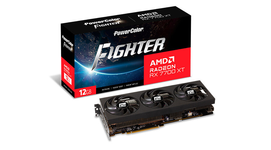 PowerColor Fighter OC - AMD 12 GB GDDR6 RX 7700 XT graphics card