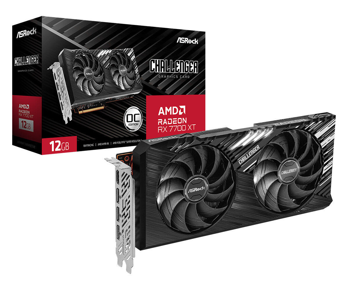 Asrock Challenger - AMD 12 GB GDDR6 Radeon RX 7700 XT graphics card