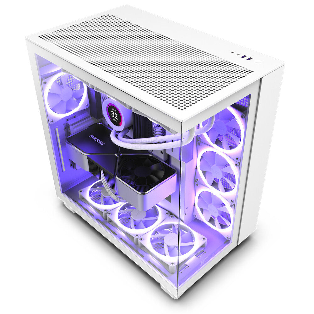 NZXT H9 Flow - ATX Mid Tower Case in White