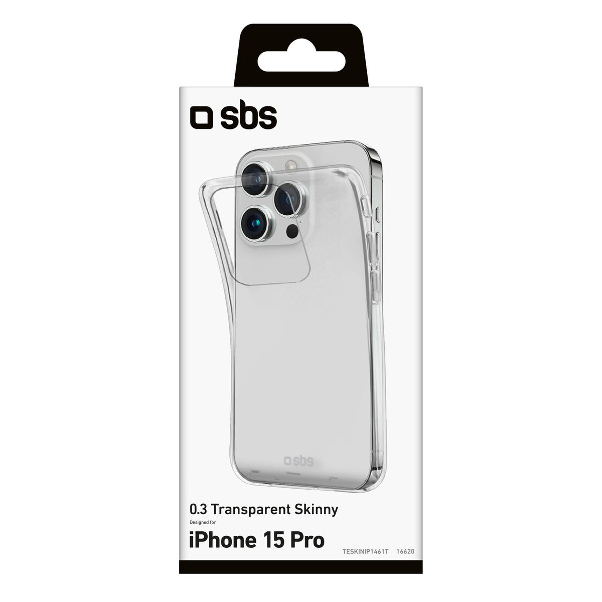 SBS Skinny mobile phone case for iPhone 15 Pro in Transparent