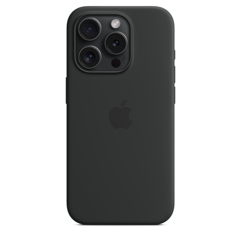 Silicone Case with MagSafe for iPhone 15 Pro in Black