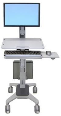 Ergotron WorkFit C-Mod, Single Display Sit-Stand Workstation 68.6 cm (27&quot;) Grey Floor