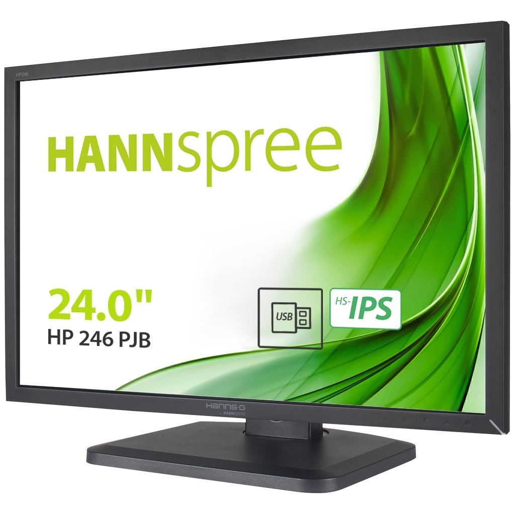 Hannspree HP246PJB LED display 61 cm (24&quot;) 1920 x 1200 pixels Full HD Black Monitor