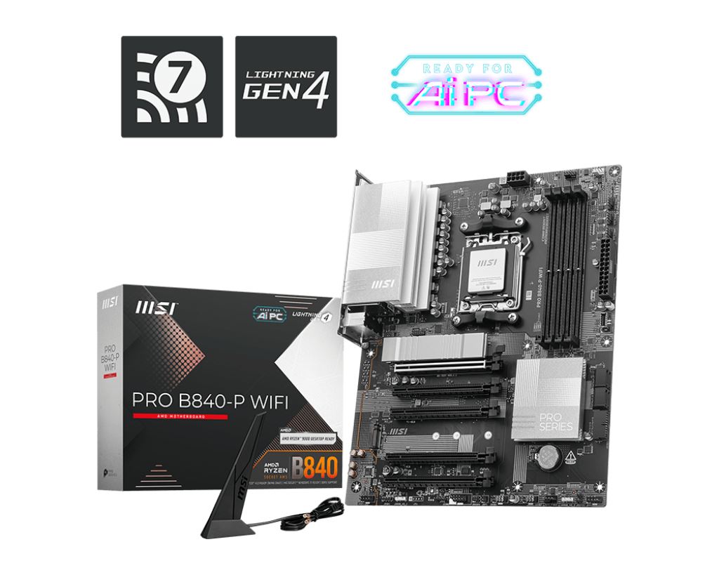 MSI PRO B840-P WIFI ATX motherboard - AMD B840 Socket AM5