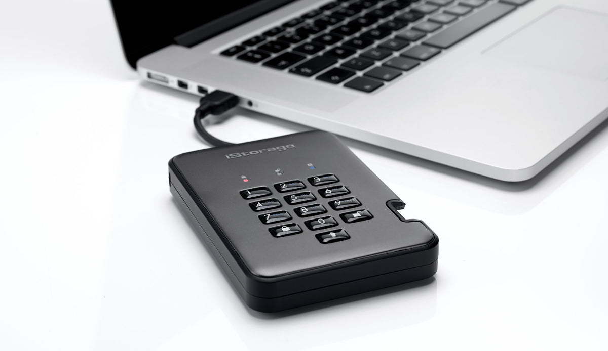 iStorage diskAshur PRO2 - Encrypted External solid state drive in Graphite - 8 TB